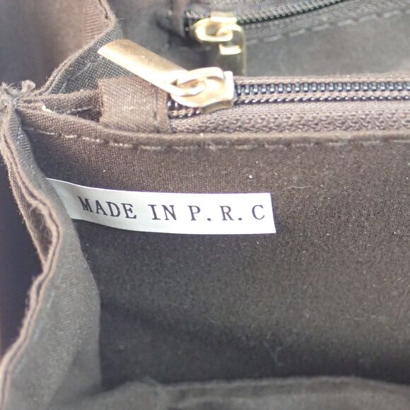 Vintage Quilted Frame Handbag Jeweled Brooch Accent Peoples Republic Of China - Picture 5 of 16